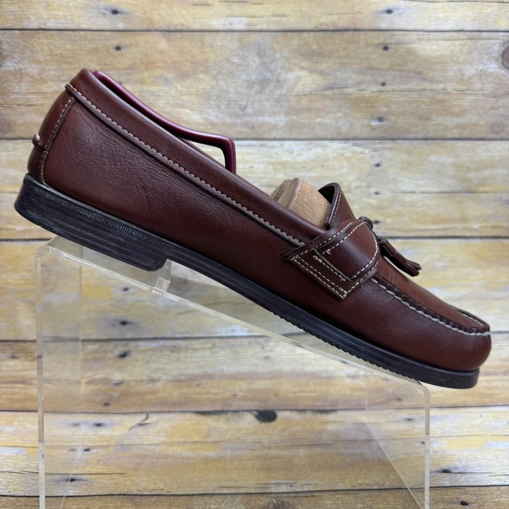 Dexter Tassel Loafers Men Size 11 Brown Leather Made In USA‎ Classic Ivy Preppy